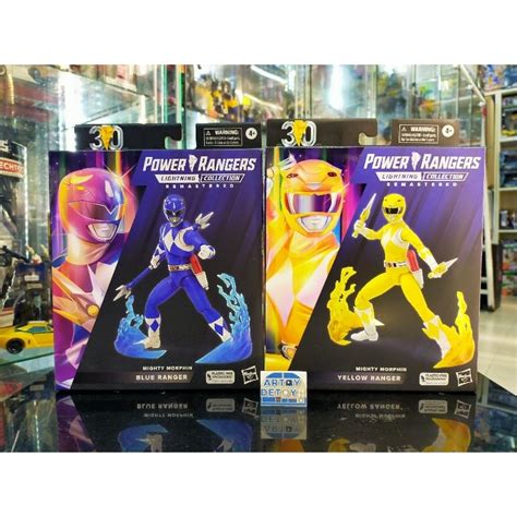 Power Rangers Lightning Collection Remastered Mighty Morphin 6inch Yellow Ranger Blue Ranger