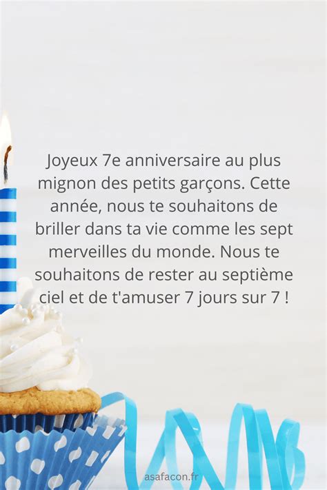 25 Textes Danniversaire De 7 Ans Pour Garçon Et Fille