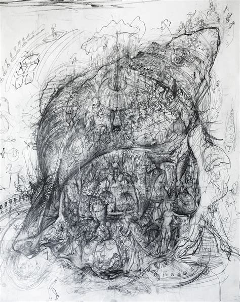 Rococo Sketch Pencil On Paper 70x55 Cm 1992 Yaroslav Gerzhedovich