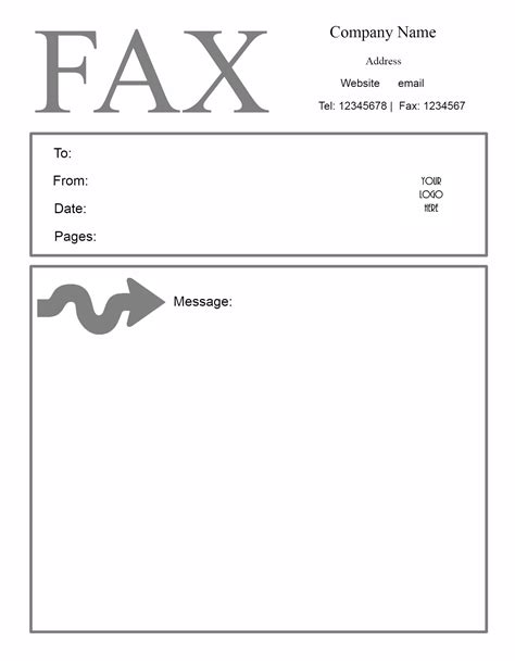 Free Printable Fax Cover Sheet Template