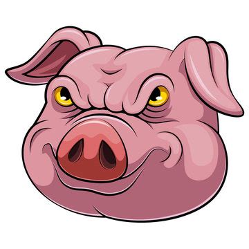 Pig Head Cartoon