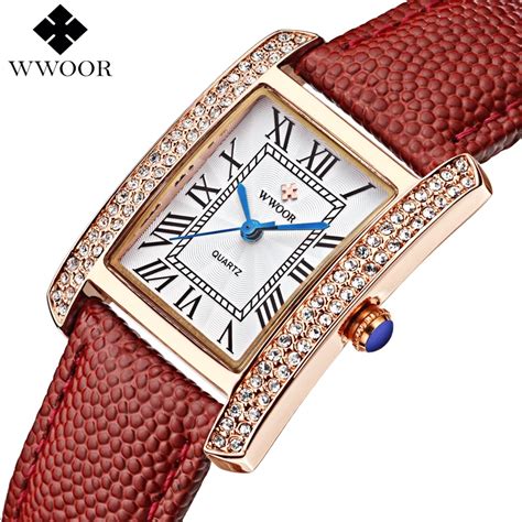 Wwoor Brand Luxury Women Watches Square Dress Ladies Quartz Watch Women