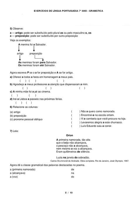 Adverbio E Locução Adverbial Exercicios 7o Ano Gabarito