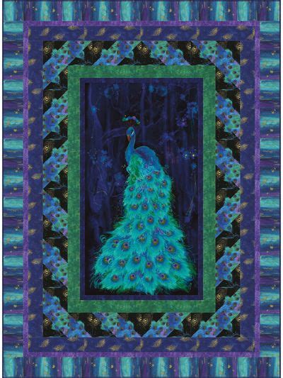 Feathered Peacock Quilt Pattern Peacock Quilt Panel Quilts Panel Quilt Patterns