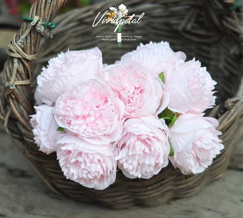 5pcs Blush Pink Light Pink Peonies for Bridal Bouquets - Etsy