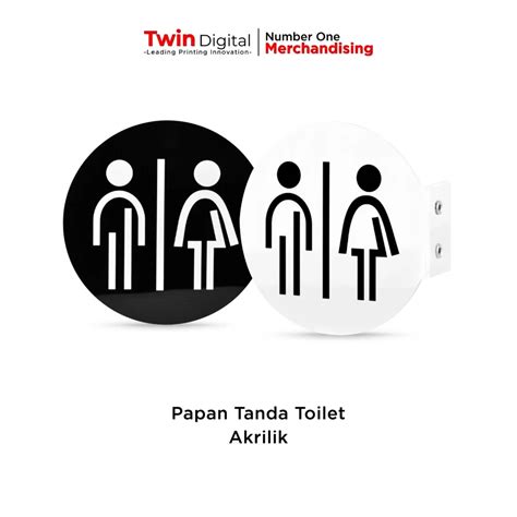 Papan Tanda Toilet Akrilik Platform Corporate B2B Twin Digital