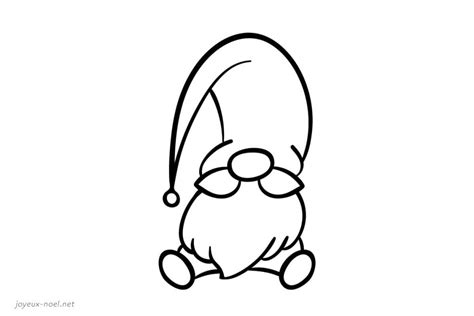 Coloriage Gnome 1000 dessins de Noël à imprimer ici