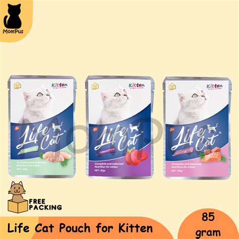 Jual Life Cat Pouch KITTEN 85gr Tuna Salmon Chicken Sachet Wet Food