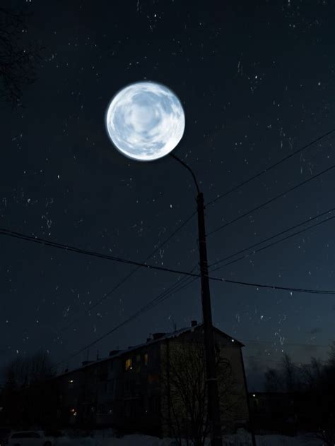 Луна. Ночь. Фонарь. Темнота. Night. Lantern. Moon. Небо. Обои на ...