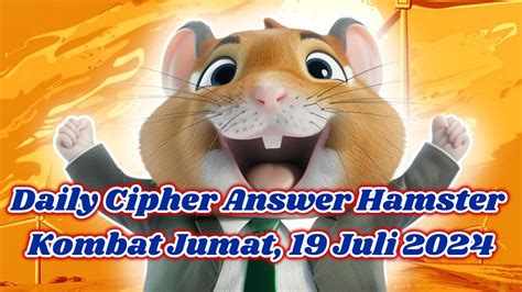 Sudah Rilis Daily Cipher Answer Hamster Kombat Jumat Juli