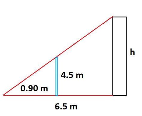 Calcular La Altura De Un Edificio Que Proyecta Una Sombra De 6 5m A La