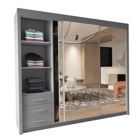 Brand New 2 Or 3 Doors Sliding Wardrobe With Mirrors In High Gloss Or