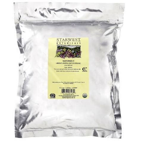 Starwest Botanicals Organic Linden Flower Leaf C S Lb G