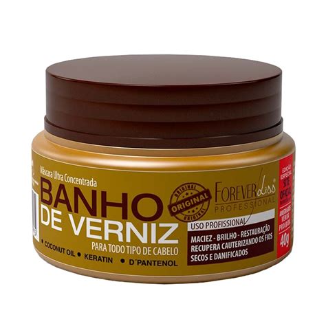 Banho de Verniz Forever Liss 40g Creme Máscara Ultra Hidratante Anti