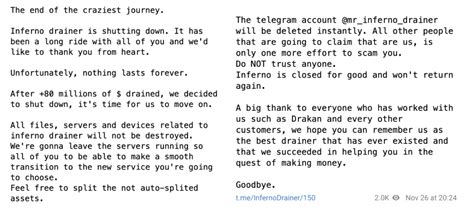 Inferno Drainer Shuts Down After Millions Stolen Nft News Today