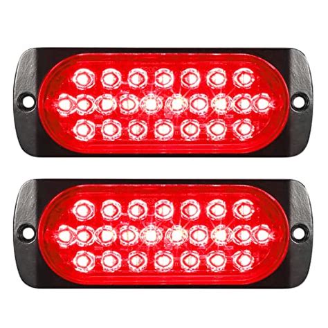 Partsam Lot de 2 feux de gabarit rouges de 11 2 cm à 24 LED pour