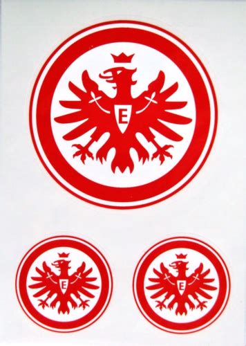 EINTRACHT FRANKFURT LOGOs In ROT 3er Auto Aufkleber Set EBay