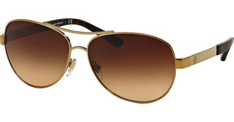 Tory Burch Gradient Aviator Sunglasses In Gold Lyst