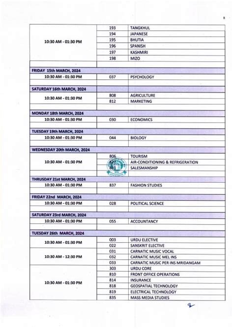 CBSE Date Sheet 2024 Class 12 PDF (Revised) @cbse.nic.in; Download CBSE ...