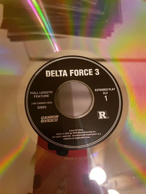 Delta Force 3 The Killing Game 1991 Laserdisc 32003 RARE Action