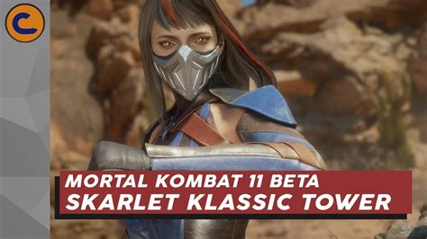 Mortal Kombat 11 Beta Skarlet Klassic Tower Skrub Level Gameplay