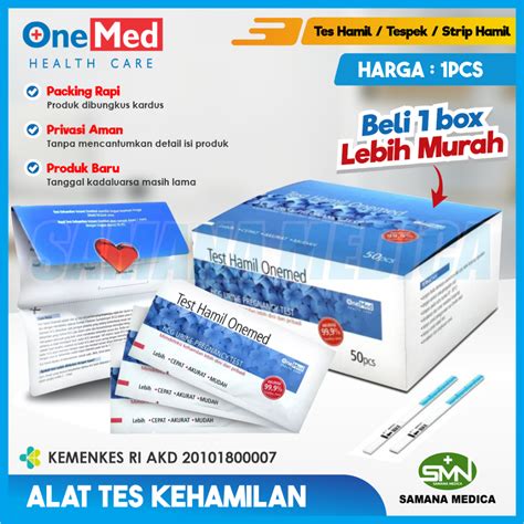 Jual Alat Tes Kehamilan ONEMED 1pcs Tes Hamil Tespek HCG Strip