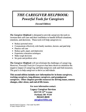 Fillable Online Ctahr Hawaii The Caregiver Helpbook Ctahr Ctahr