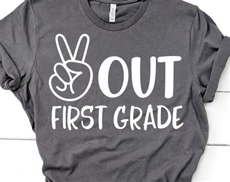 Peace Out First Grade Svg Last Day Of School Svg Kids End Of Etsy