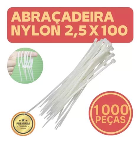 1000 Abraçadeira Nylon 2 5 X 100 Atacado Alta Resistência