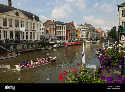 Ghent Canal Ghent Belgium Stock Photo Alamy