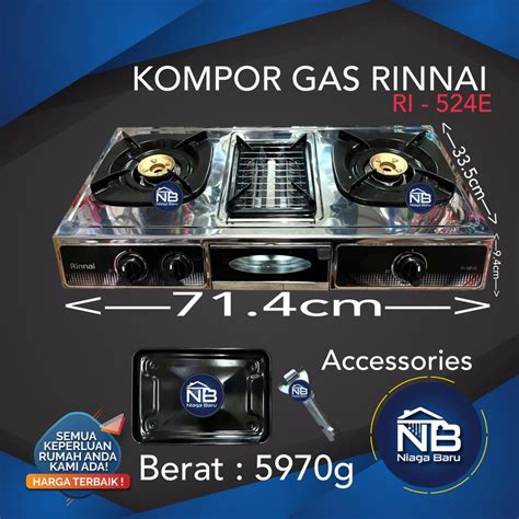 Jual Kompor Gas Tungku Rinna Panggangan Rinnai Ri E E