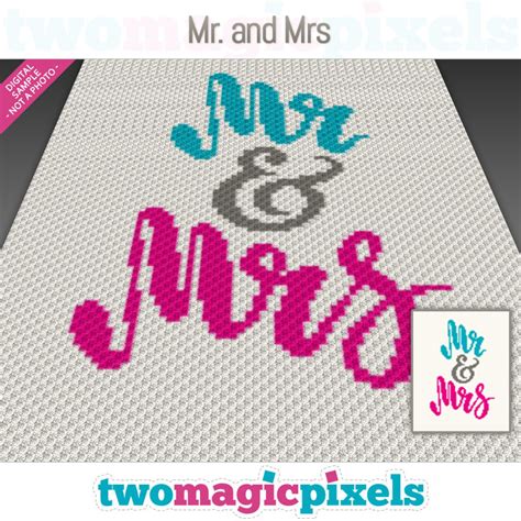 Mr And Mrs Crochet Graph C C Mini C C Sc Hdc Dc Tss Etsy