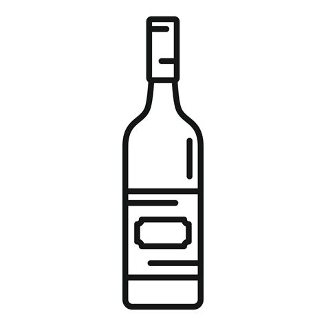 Wine Bottle Icon Outline Style 14520010 Vector Art At Vecteezy