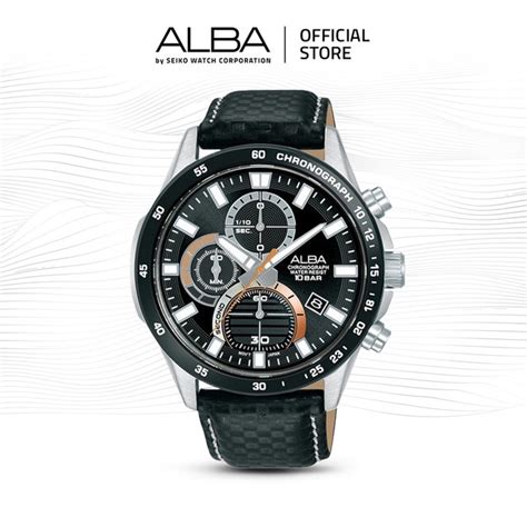 Jual ALBA Jam Tangan Pria AM3975 Quartz Chronograph Stainless Steel