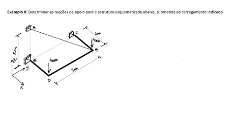 Exemplo De Determinação Das Reações De Apoio Em Um Pórtico Espacial Ex