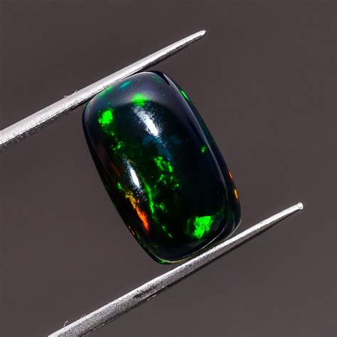 Ct Natural Black Ethiopian Opal Radiant Shape Cabs Loose Gemstone