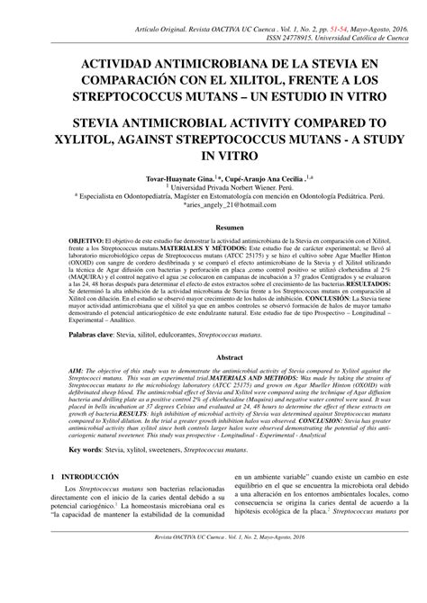 PDF ACTIVIDAD ANTIMICROBIANA DE LA STEVIA EN COMPARACIÓN CON EL