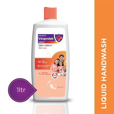 1L Asianpaint Viroprotek Allura Liquid Handwash Packaging Type Bottle