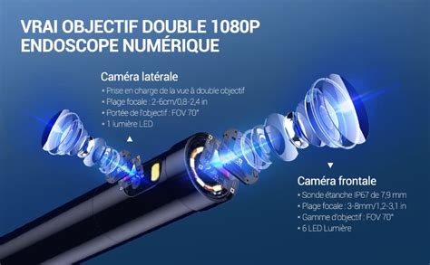 Depstech Endoscope Industriel Double Objectif P Hd Cam Ra