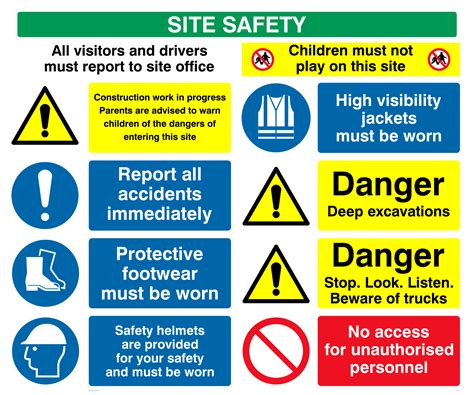 Site Safety Board Style 2 From Safety Sign Supplies