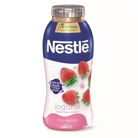 Iogurte de Morango Sem Lactose Zero Açúcar Molico Nestlé 170g Armazém