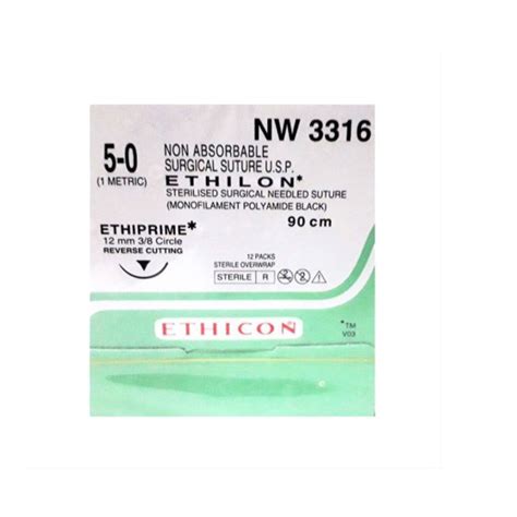 Ethilon Sutures Non Absorbable Sterilised Surgical Needled Suture