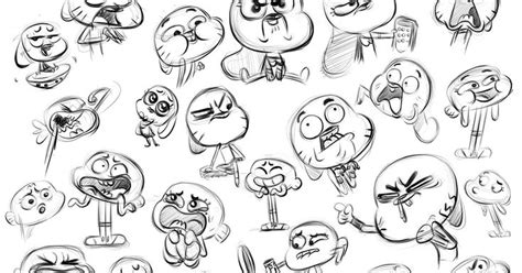 Eren Erdogans Sketch Blog Gumball Expression Studies Gumball