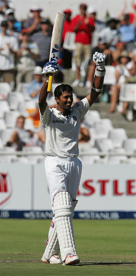 Wasim Jaffer celebrates his third Test hundred | ESPNcricinfo.com