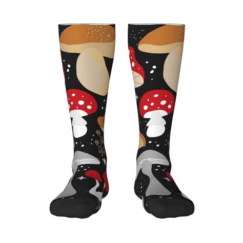 Junzan Fun Novelty Knee Warmer High Socks Various Mushrooms