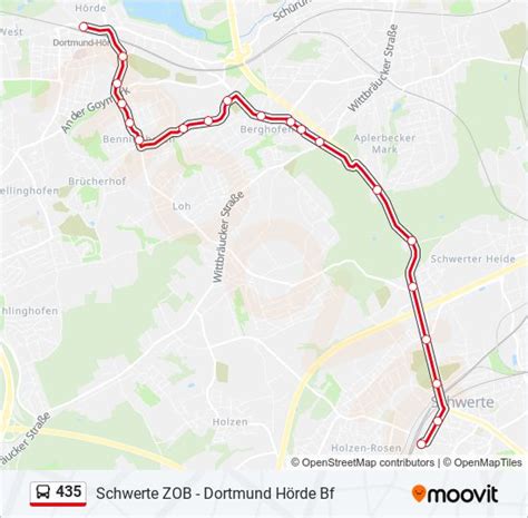 435 Route Fahrpläne Haltestellen Karten Dortmund Hörde Bf