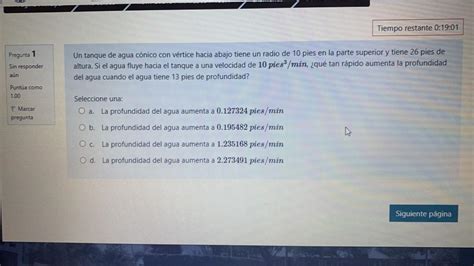 Tiempo Restante Pregunta Sin Responder A N Chegg