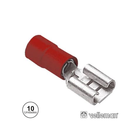 Terminal Faston F Mea Isolado Mm X Vermelho Velleman