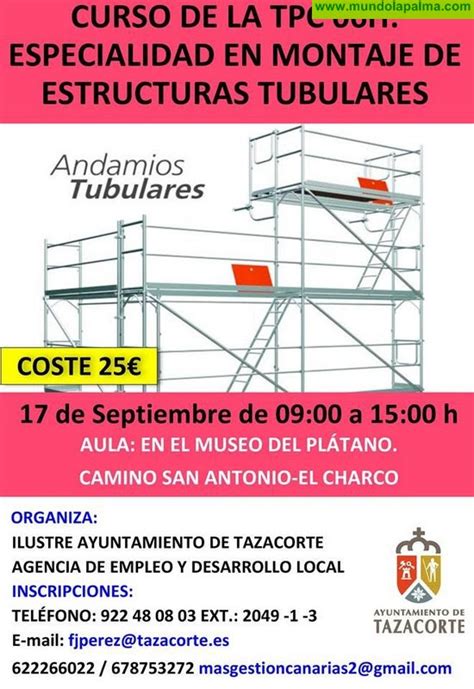 Curso Montaje De Estructuras Tubulares En Tazacorte