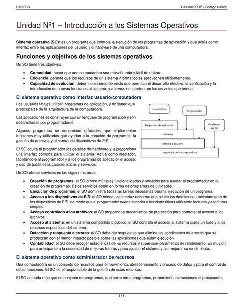 Sop Resumen Completo Final Unidad N Introducci N A Los